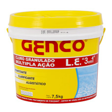 Cloro para Piscina 7,5kg Genco Granulado Multiação 3 em 1