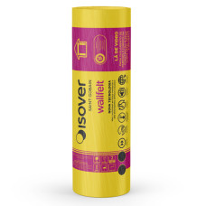 Rolo Isolante Termoacústico para Parede e Forro em Lã de Vidro Wallfelt WF 4+ 120x1250x5cm Isover